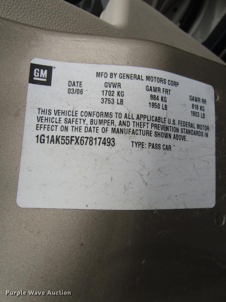 image for item DB6753 2006 Chevrolet Cobalt