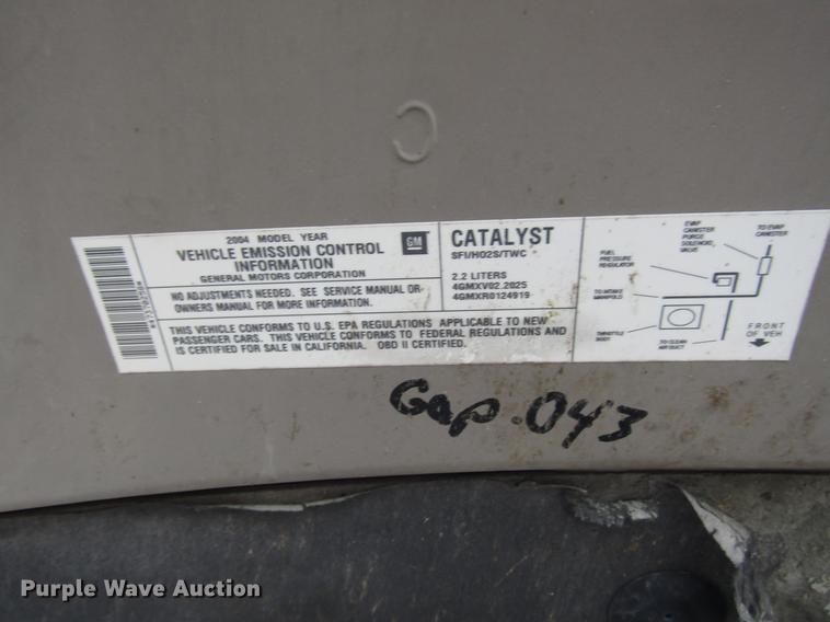 image for item DB6754 2004 Chevrolet Cavalier