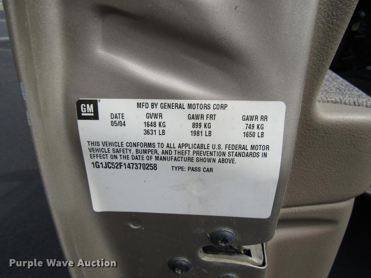 image for item DB6754 2004 Chevrolet Cavalier