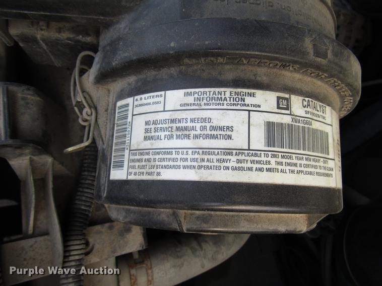 image for item DB6764 2003 Chevrolet Express G3500 school bus