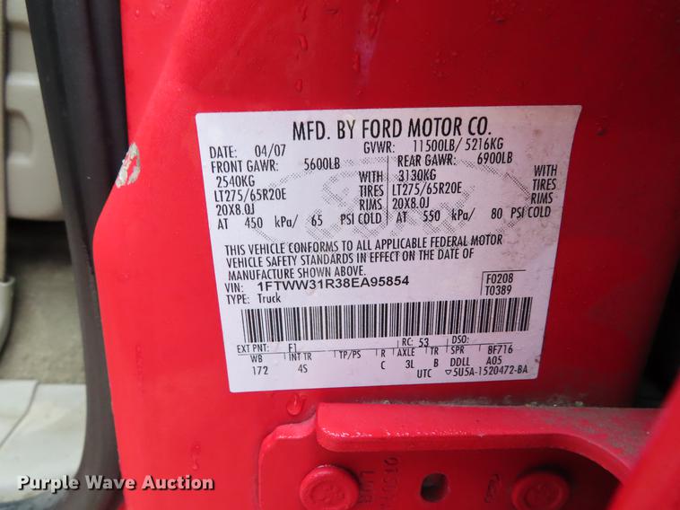 image for item DF7671 2008 Ford F350 Super Duty Crew Cab pickup truck