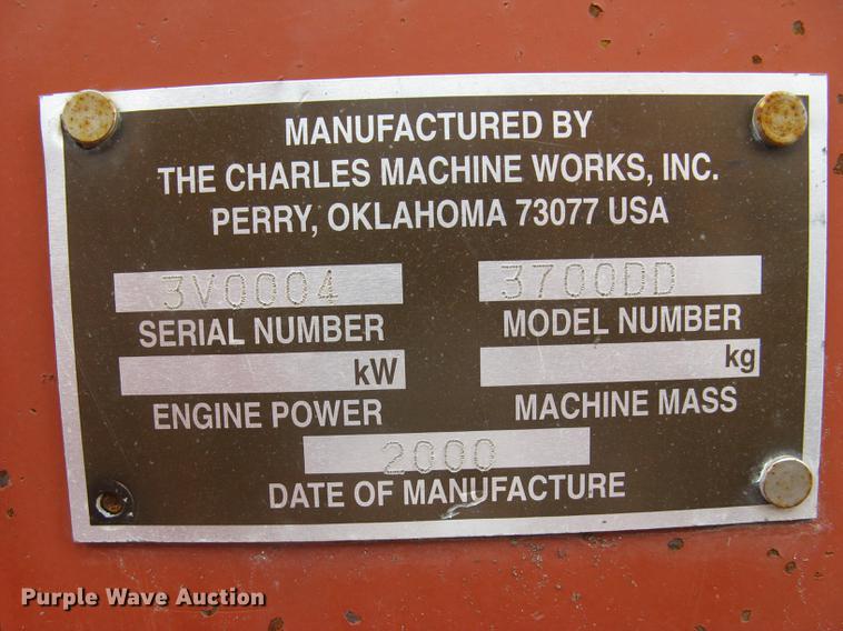 image for item DQ9647 2001 Ditch Witch 3700DD trencher