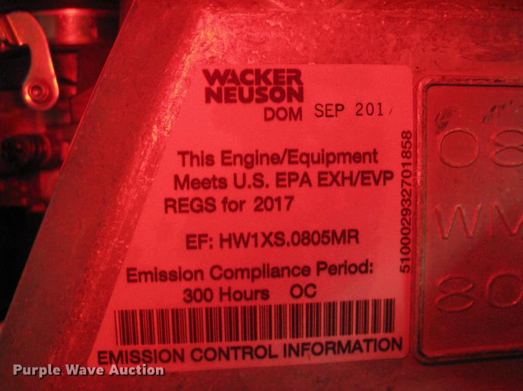 image for item DQ9658 2017 Wacker Neuson compactor