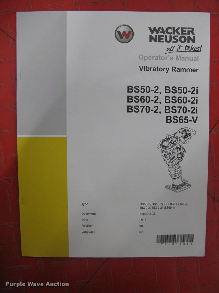 image for item DQ9658 2017 Wacker Neuson compactor