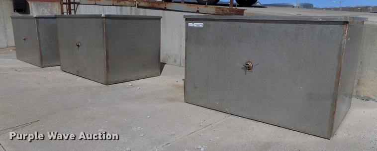 image for item DZ9655 (3) stainless steel storage bins