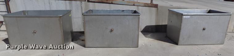 image for item DZ9655 (3) stainless steel storage bins