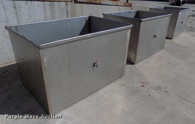 image for item DZ9655 (3) stainless steel storage bins