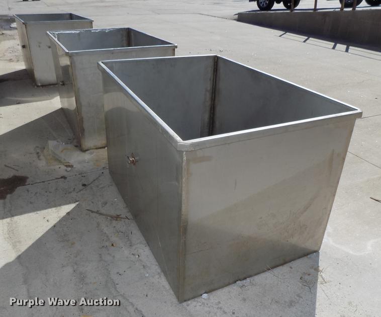 image for item DZ9655 (3) stainless steel storage bins