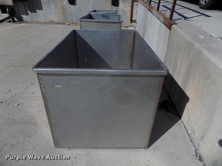 image for item DZ9655 (3) stainless steel storage bins