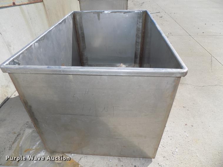 image for item DZ9655 (3) stainless steel storage bins