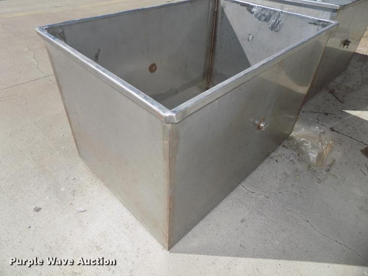 image for item DZ9655 (3) stainless steel storage bins