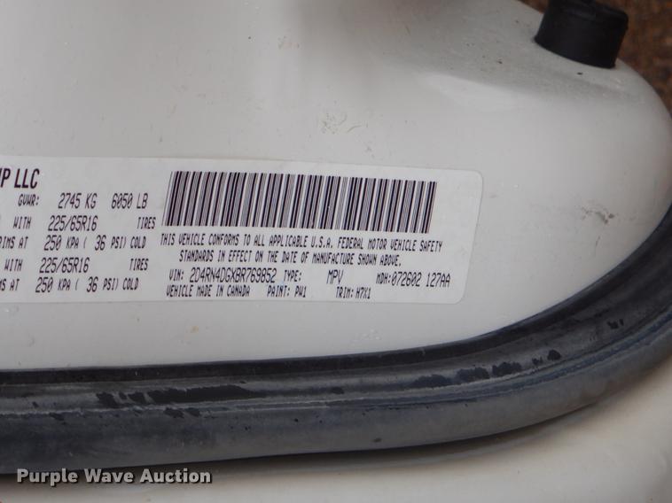 image for item EZ9838 2011 Dodge Grand Caravan Express handicap accessible van