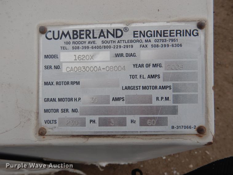 image for item FA9268 2008 Cumberland 1620X granulator