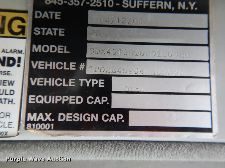 image for item FA9270 2004 Ford E450 school bus