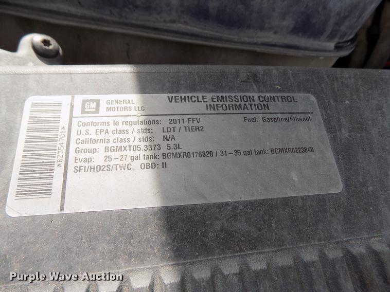 image for item FA9508 2011 Chevrolet Silverado 1500 Ext. Cab flatbed pickup truck