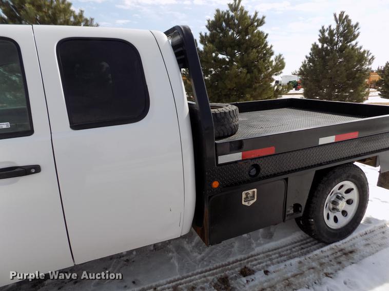 image for item FA9508 2011 Chevrolet Silverado 1500 Ext. Cab flatbed pickup truck