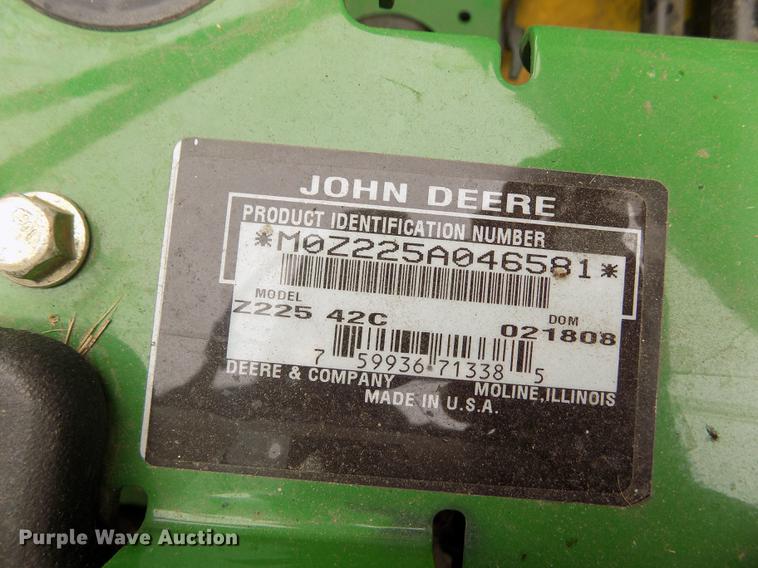 image for item FA9525 John Deere Z225 EZtrak ZTR lawn mower