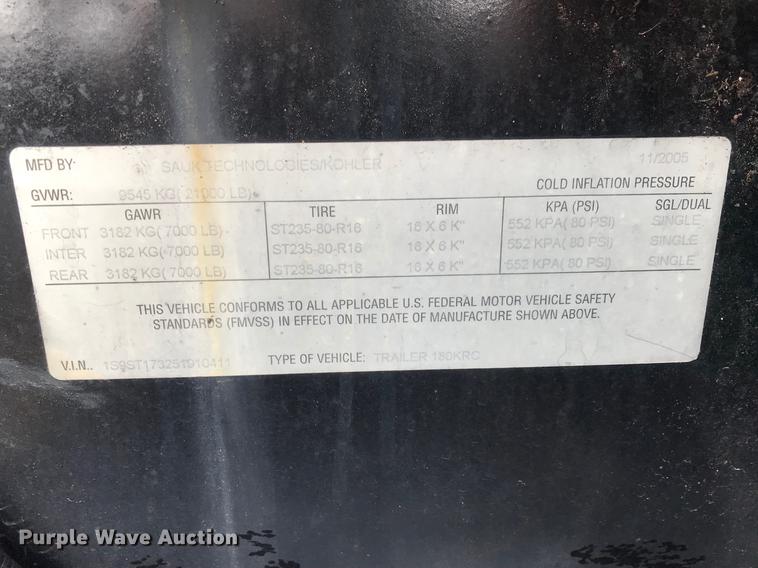 image for item AV9261 2005 Kohler 180RE02JC generator