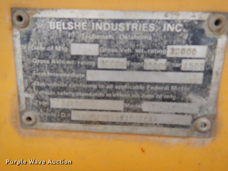 image for item DC8728 1999 Belshe 1FB-30 equipment trailer with mud mixer