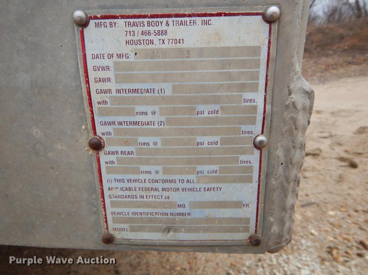 image for item DE6052 1993 Travis aluminum dump bed