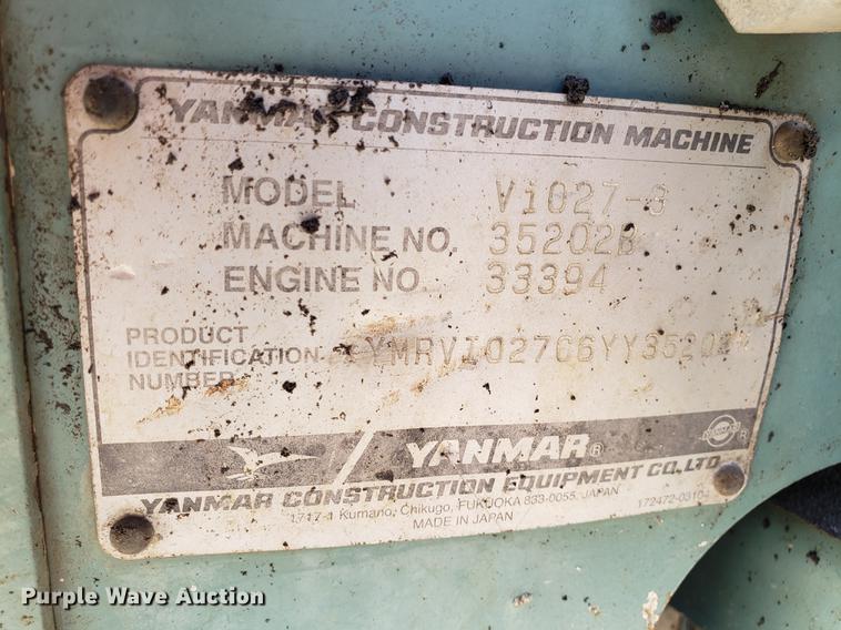 image for item DF3334 2007 Yanmar VIO27-3 mini excavator