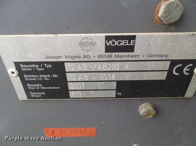 image for item DF7144 2007 Vogele Super 700 paver