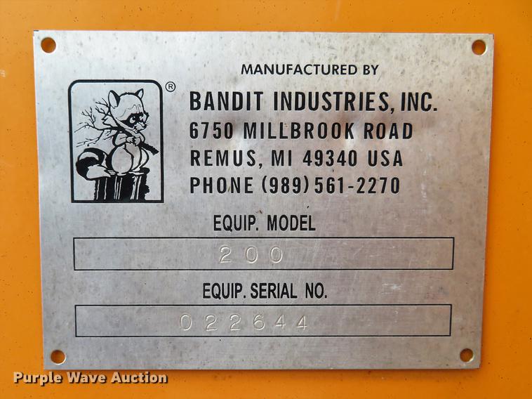 image for item DG3899 2007 Brush Bandit 200XP wood chipper