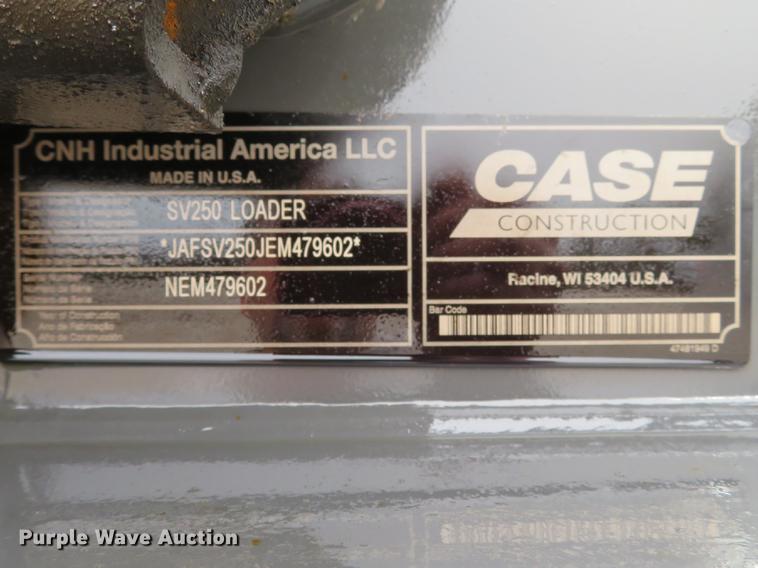 image for item DG3900 2014 Case SV250 skid steer