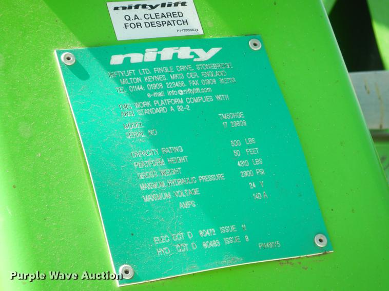 image for item EZ9787 2014 Niftylift TM50HGE boom lift