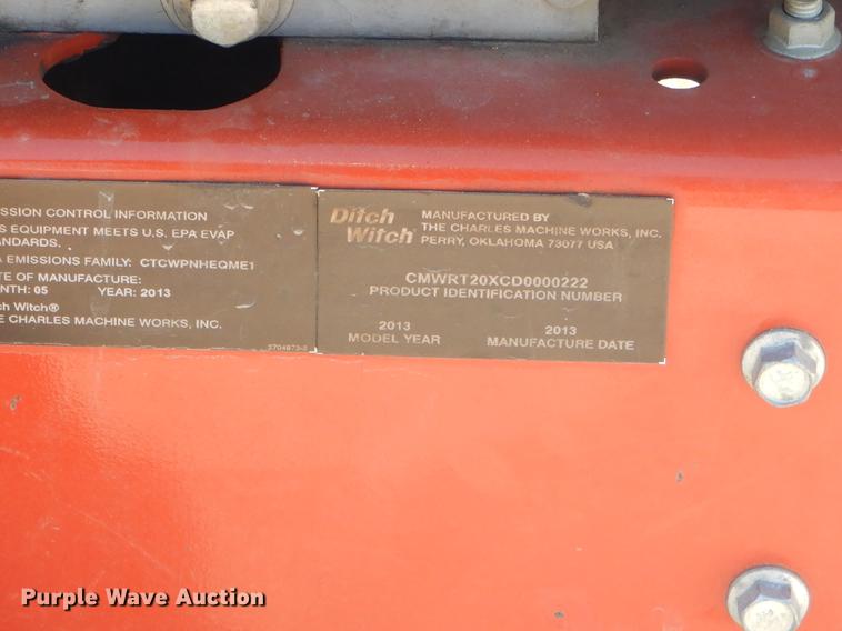 image for item EZ9790 2013 Ditch Witch RT20 trencher