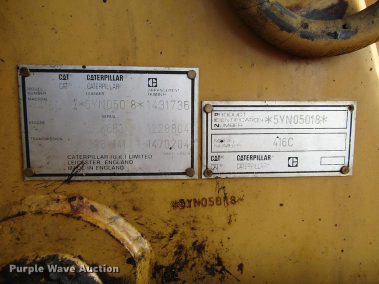 image for item FJ9625 1998 Caterpillar 416C backhoe