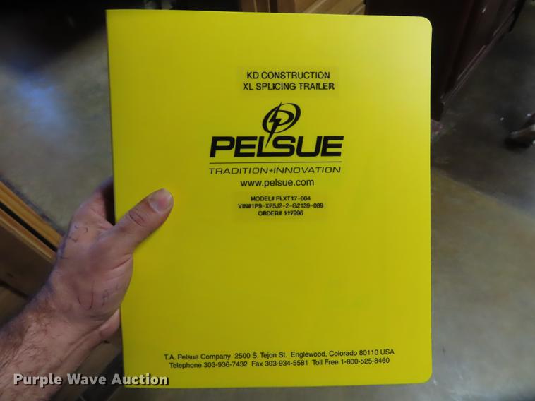 image for item L1484 2016 Pelsue FLXT16-002 Fiberlite XL enclosed fiber splicing trailer