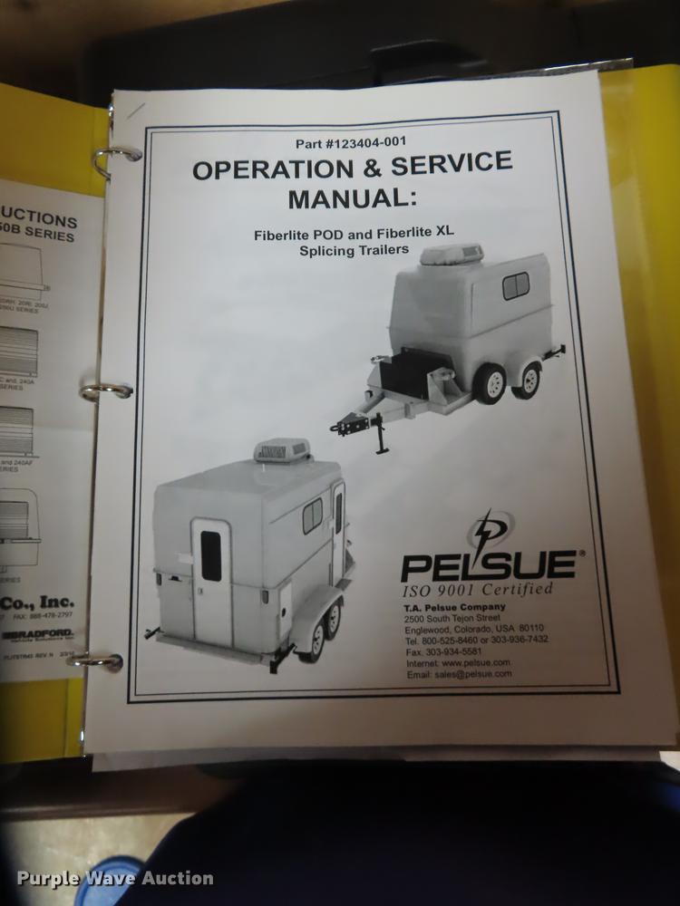 image for item L1484 2016 Pelsue FLXT16-002 Fiberlite XL enclosed fiber splicing trailer