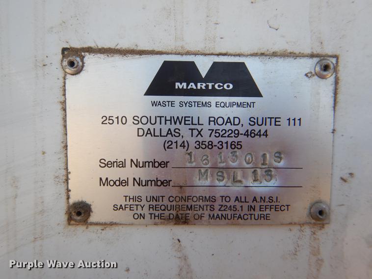 image for item DE0026 2015 International TerraStar SFA refuse truck