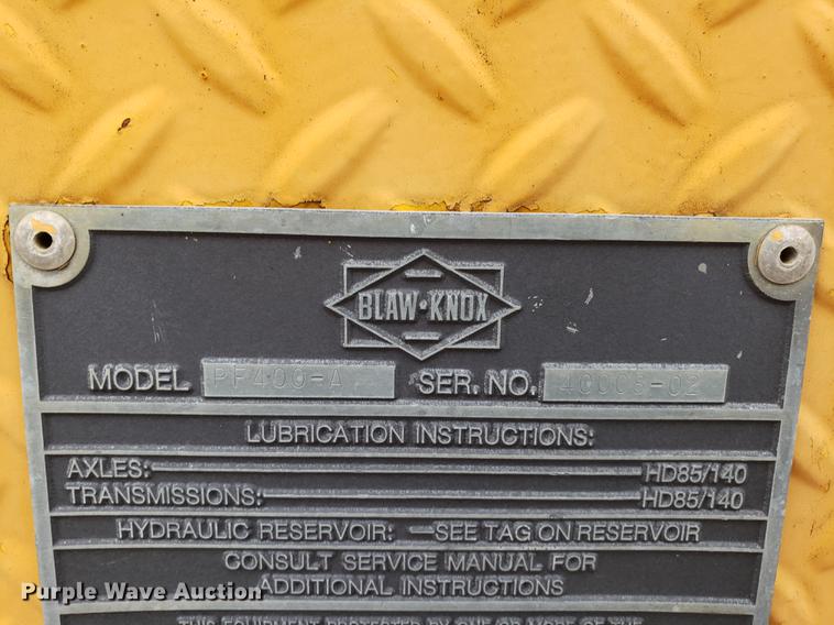 image for item DF3345 Blaw-Knox PF406-A paver