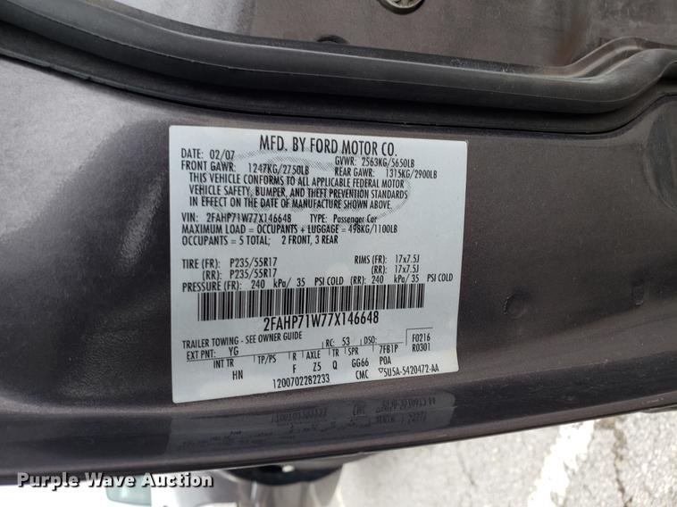 image for item DF3347 2007 Ford Crown Victoria Police Interceptor