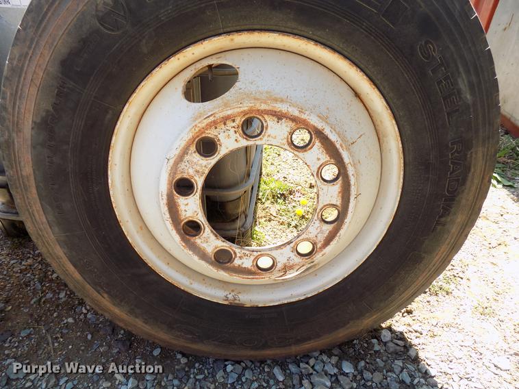 image for item DF4402 (2) 11R22.5 tires and wheels