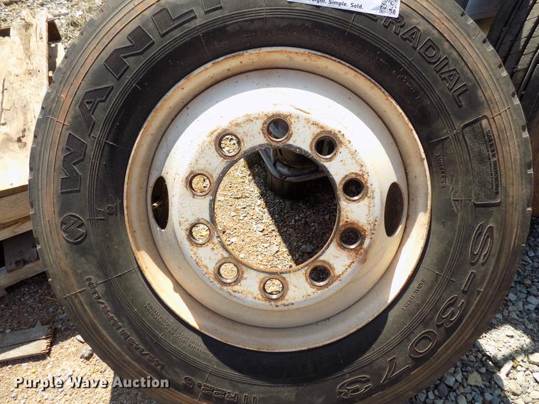 image for item DF4402 (2) 11R22.5 tires and wheels