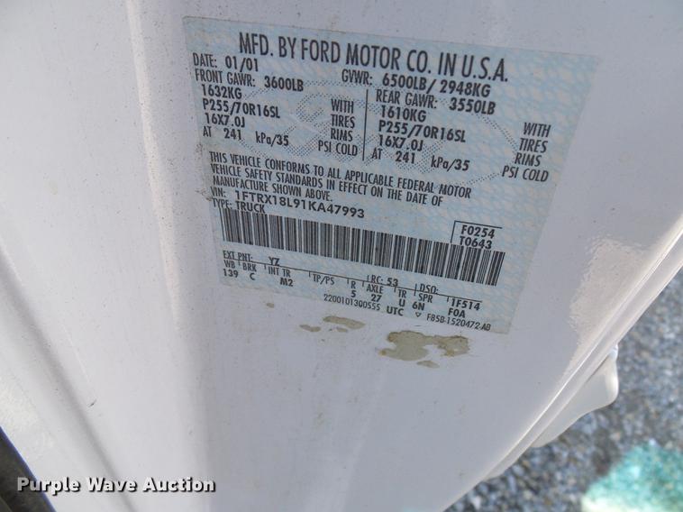 image for item DF7155 2001 Ford F150 SuperCab pickup truck