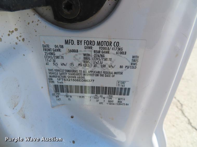 image for item DF7682 2008 Ford F250 Super Duty SuperCab pickup truck