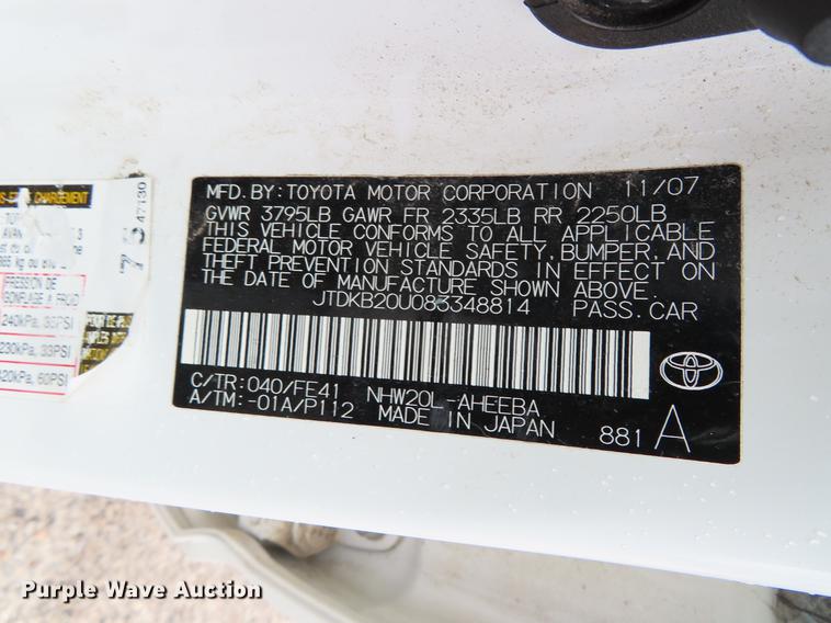 image for item DF7692 2008 Toyota Prius