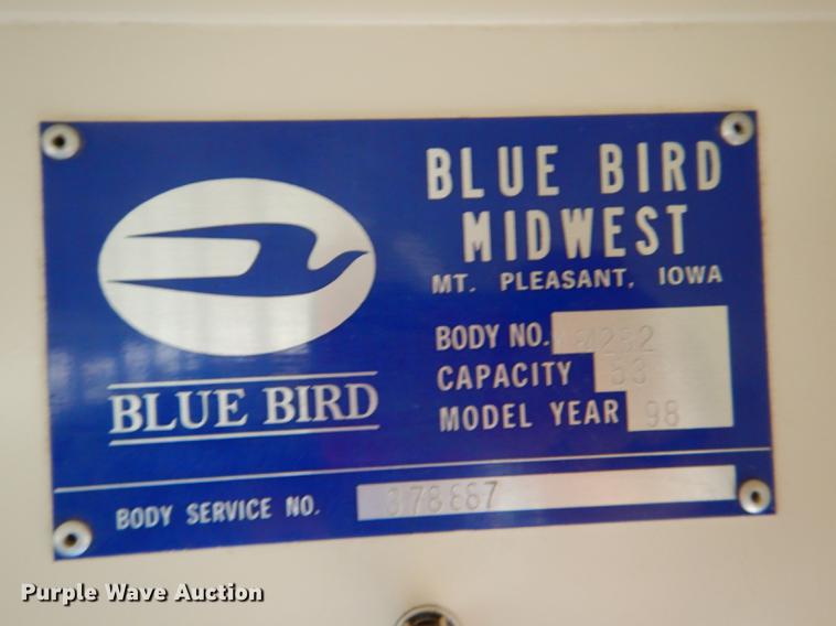 image for item DG0957 1998 Ford B800 school bus