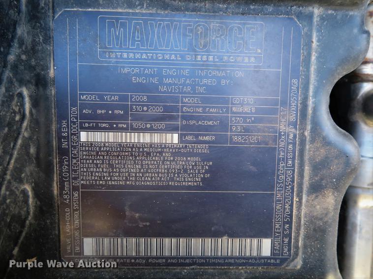 image for item DG3895 2009 International WorkStar 7400 dump truck