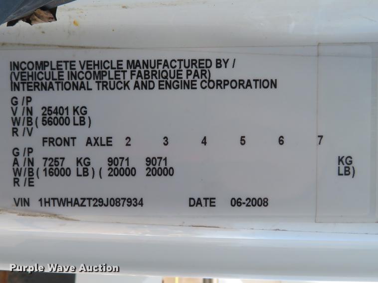 image for item DG3895 2009 International WorkStar 7400 dump truck