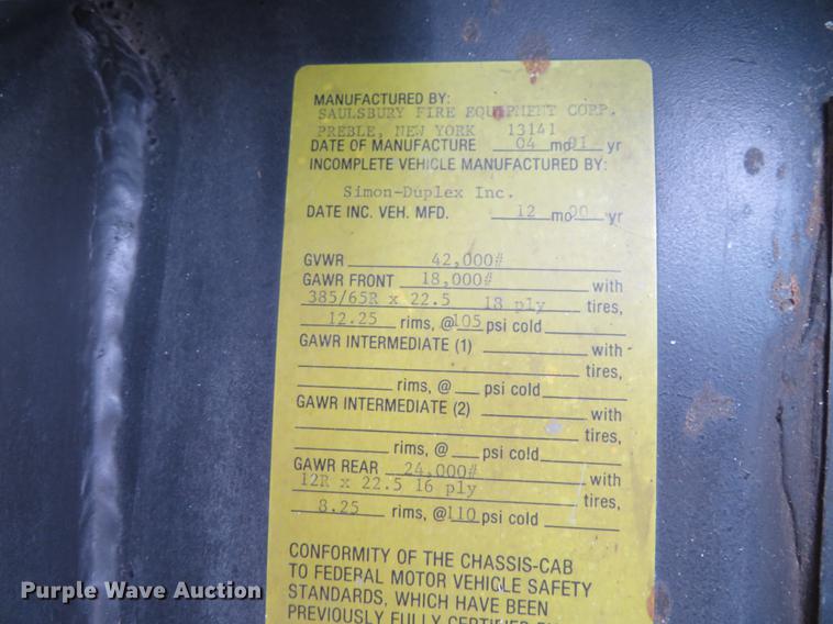 image for item DG3902 1990 Simon Duplex 5186-90 rescue truck