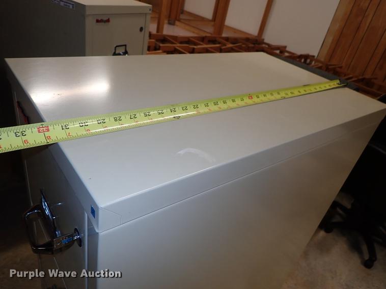 image for item EH9182 Fire King four drawer file cabinet