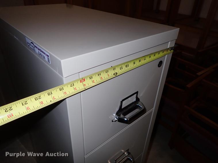 image for item EH9184 Fire King four drawer file cabinet