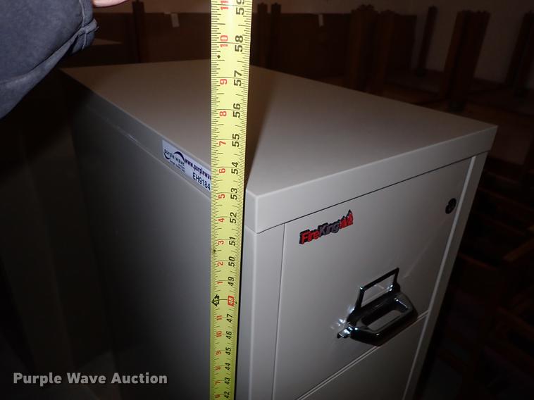 image for item EH9184 Fire King four drawer file cabinet