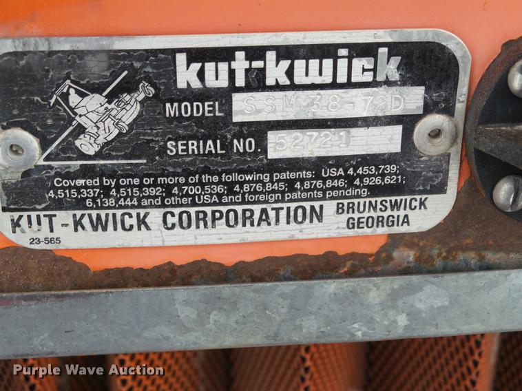 image for item EJ9011 Kut Kwick SSM38-72 ZTR lawn mower