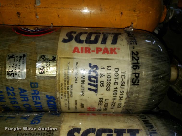 image for item EN9838 Approximately 35 Scott 2216 Air-Pak bottles